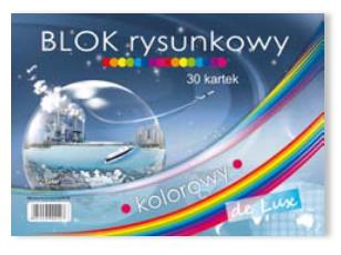 poligraf blok rysunkowy a4 30k kolor de lux /10/