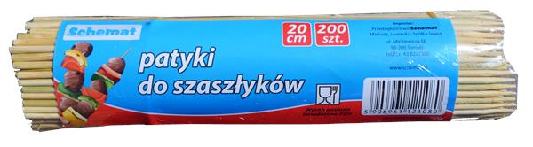 patyki do szaszłyków a'200 20cm.1080    schemat