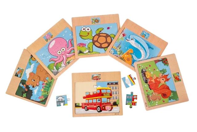 BĄCZEK PUZZLE DREWNIANE MINI 12EL       PDM2681