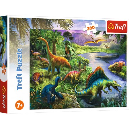 trefl puzzle 200el drapieżne dinozaury 13281