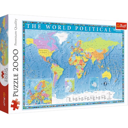 trefl puzzle 2000el polityczna mapa świata 27099