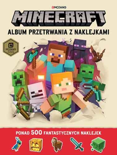 minecraft album przetrwania z naklejkami