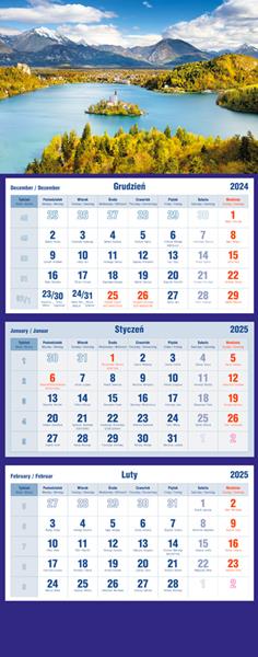m&p kalendarz trójdzielny 2025 wyspa    t-105t-05