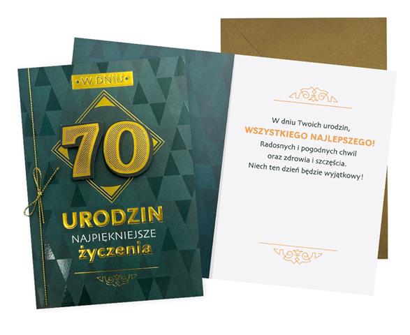 kukartka karnet okolicznościowy 70 urodzin dk-1123