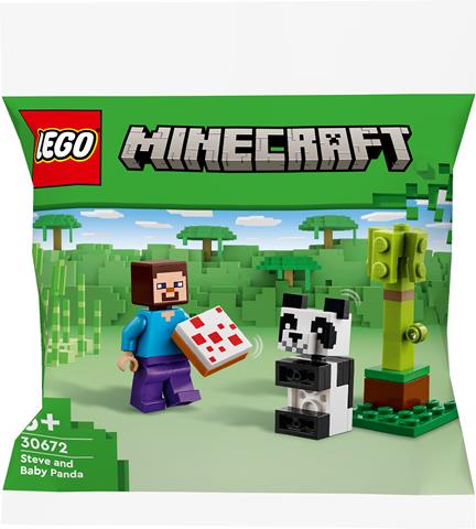 lego minecraft steve i mała panda 30672 saszetka