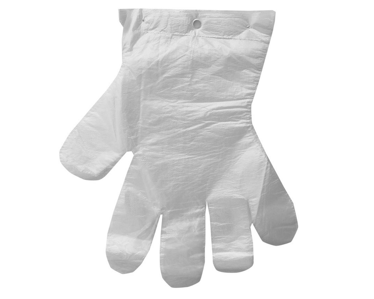 RĘKAWICE FOLIOWE L OP.100SZT Z ZAWIESZKĄ DISPOSABLE PLASTIC GLOVES
