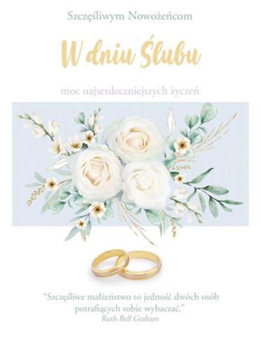 POLMAK KARTKA OZDOBNA B6B SL 780 ŚLUB Z BROKATEM  /25/