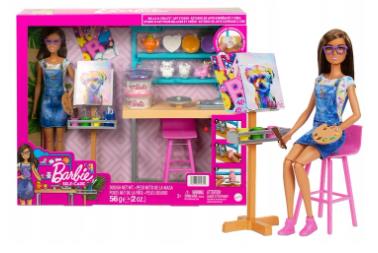 mattel barbie pracownia artystyczna + lalka hcm85