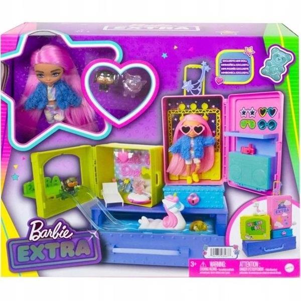 mattel barbie extra mała lalka ze zwierzątkami hdy91