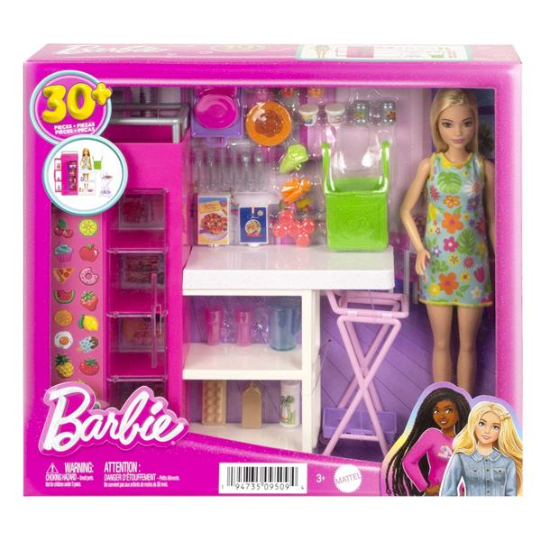 mattel barbie zestaw lalka + piżarnia hjv38