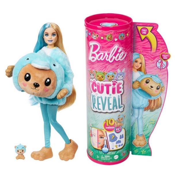 mattel barbie cutie reveal słodkie lalki-zwierzątka miś-delfin tuba hrk25