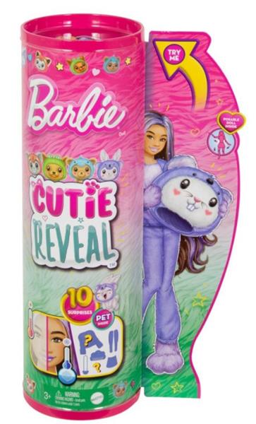 mattel barbie cutie reveal słodkie lalki-zwierzątka królik-koala tuba hrk26