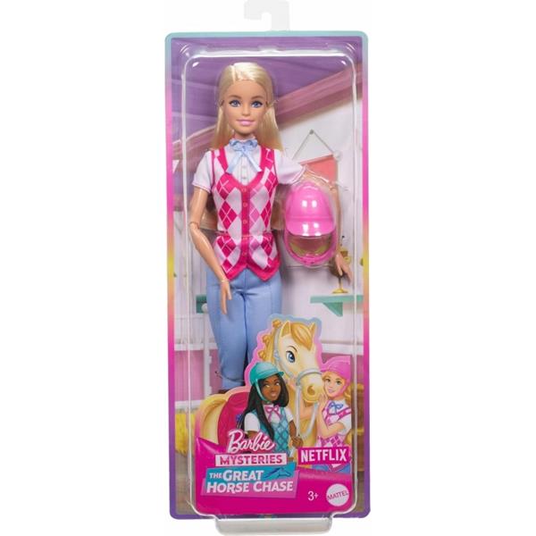 mattel barbie mysteries lalka dżokejka malibu hxj38