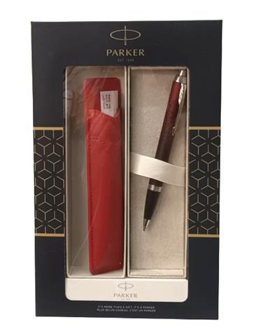 parker długopis im red ignite z etui czerwonym