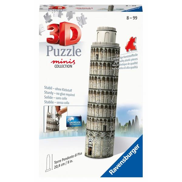 ravensburger puzzle 3d mini krzywa wieżaw pizie 60el 11247