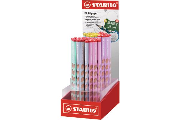 STABILO OŁÓWEK EASY GRAPH HB PASTEL DISPLAY 60szt