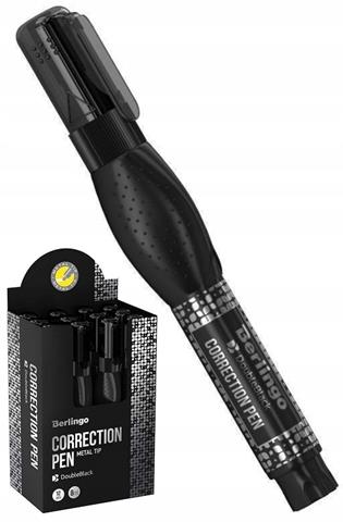 BERLINGO KOREKTOR W PIÓRZE 8ML. METALOWAKOŃCÓWKA DOUBLE BLACK CDC KR 08005 /12/
