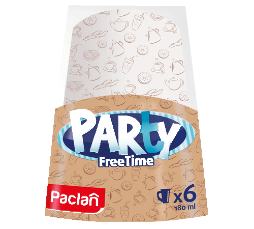 paclan konfekcja kubek a'6 papierowy 180ml freetime