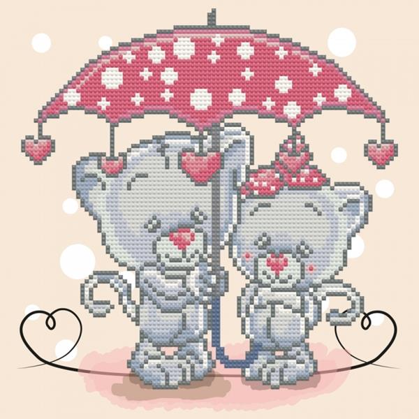 diamond dotz diamentowa mozaika 28x28cm it's raining love dbx005