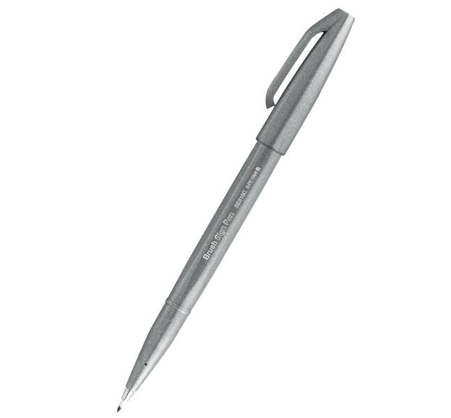PENTEL PISAK BRUSH SIGN PEN DO KALIGRAFII SES15C-N SZARY /10/