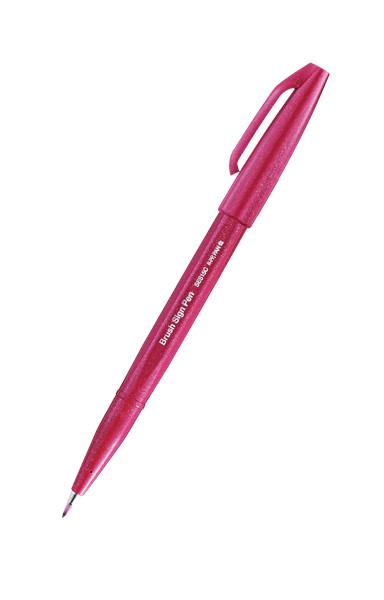 PENTEL PISAK BRUSH SIGN PEN DO KALIGRAFII SES15C-B2 BURGUNDY /10/