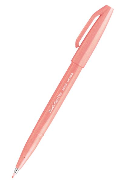 PENTEL PISAK BRUSH SIGN PEN DO KALIGRAFII SES15C-F2 CORAL ORANGE /10/