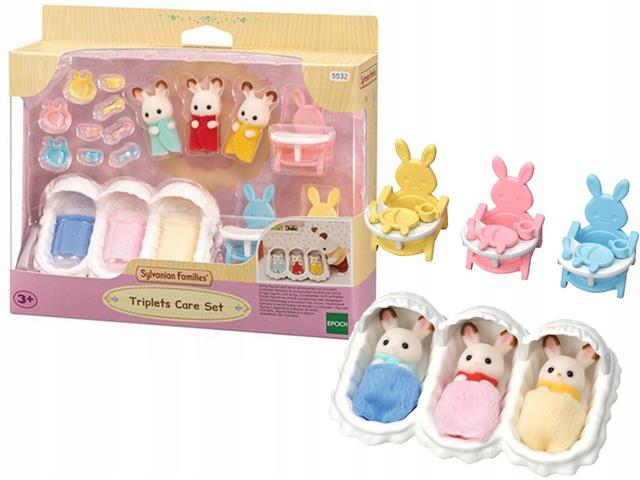 sylvanian family trojaczki króliczków z czekoladowymi uszkami 5532