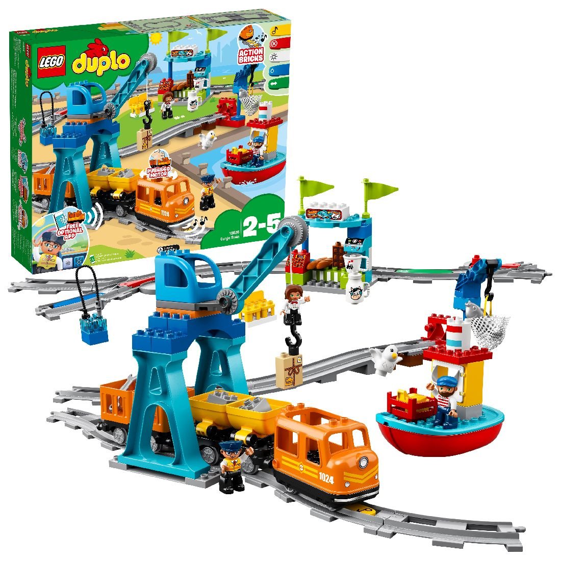 lego duplo pociąg towarowy 10875