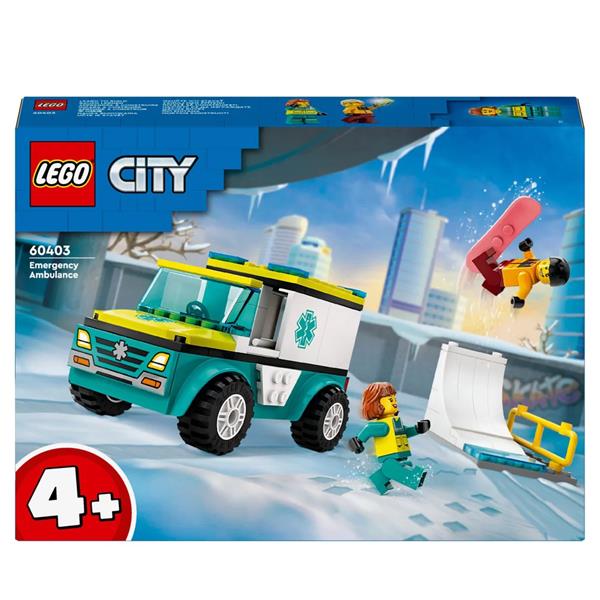 lego city karetka i snowboardzista 60403