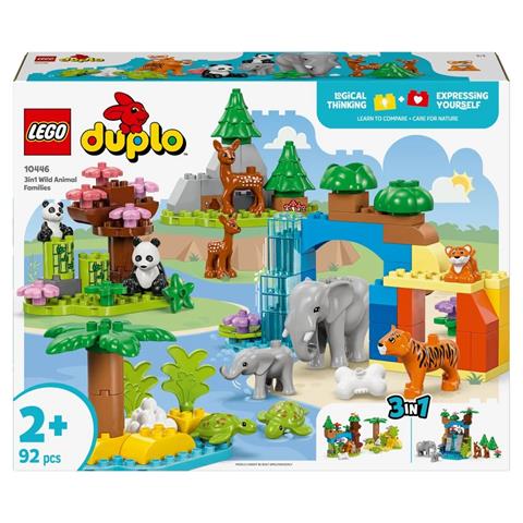 lego duplo town rodziny dzikich zwierząt 3w1 10446