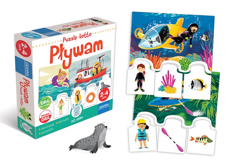 granna gra pływam puzzle lotto