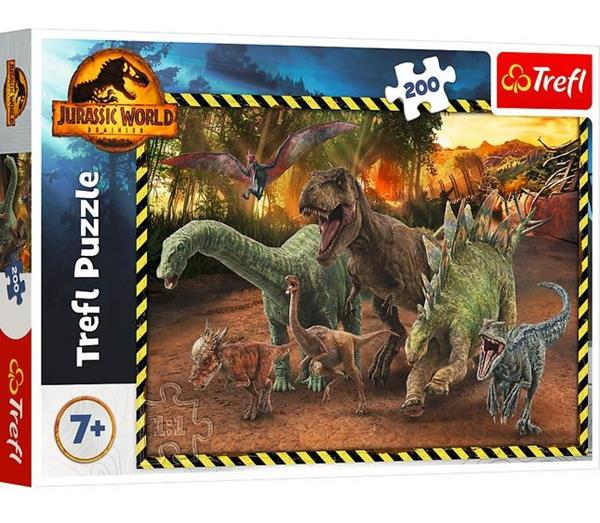 trefl puzzle 200el dinozaury z parku jurajskiego 13287