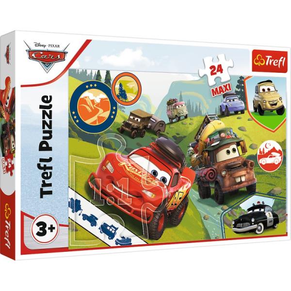 trefl puzzle 24el maxi cars 3 wesołe auta 14352