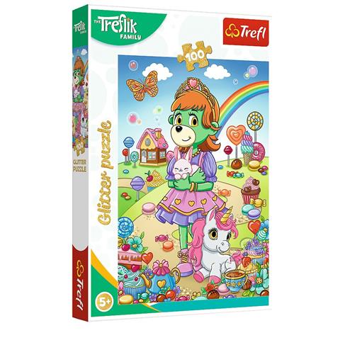 trefl puzzle 100el glitter brokatowe trefliki 14833