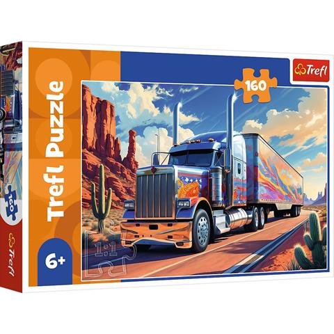 TREFL PUZZLE 160EL CIĘŻARÓWKA W TRASIE 15413