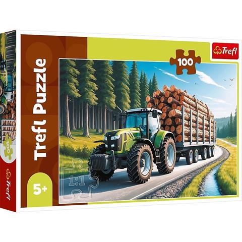 TREFL PUZZLE 100EL CIĄGNIK LEŚNY 16493