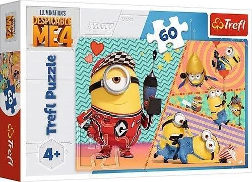 trefl puzzle 60el szczęśliwe minionki   17395