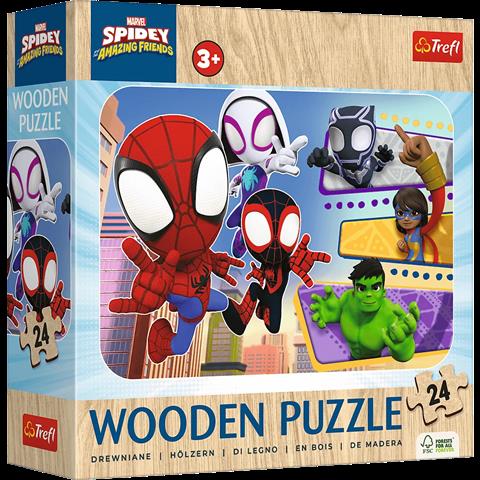 TREFL PUZZLE 24EL DREWNIANE SPIDEY 20274