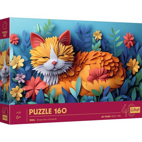 TREFL PUZZLE 160EL 40-LECIE PAPERART KOTEK 40049