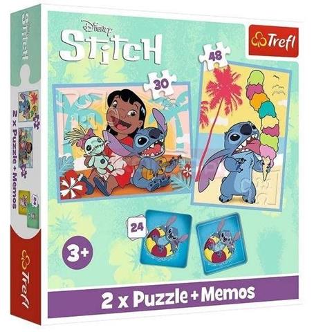 trefl gra puzzle 2w1 memos lilo i stitch93585