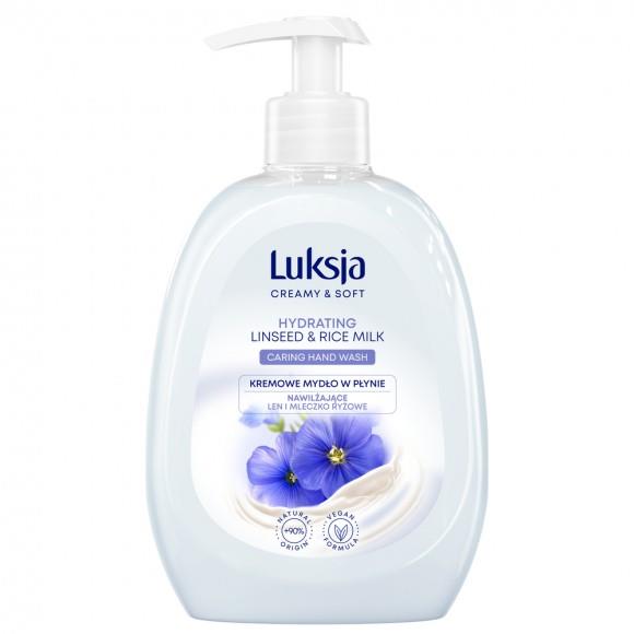 luksja mydło w/pł.500ml.linseed new!