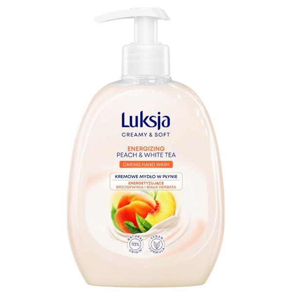 luksja mydło w/pł.500ml.peach new!