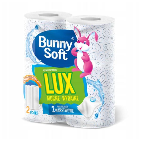 bunny soft ręczniki kuchenny a'2 lux    2 warstwowy biały 100% celuloza 4524 /9/