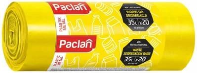 PACLAN WORKI NA ŚMIECI 120L/10 segregacja ŻÓŁTE PLASTIK