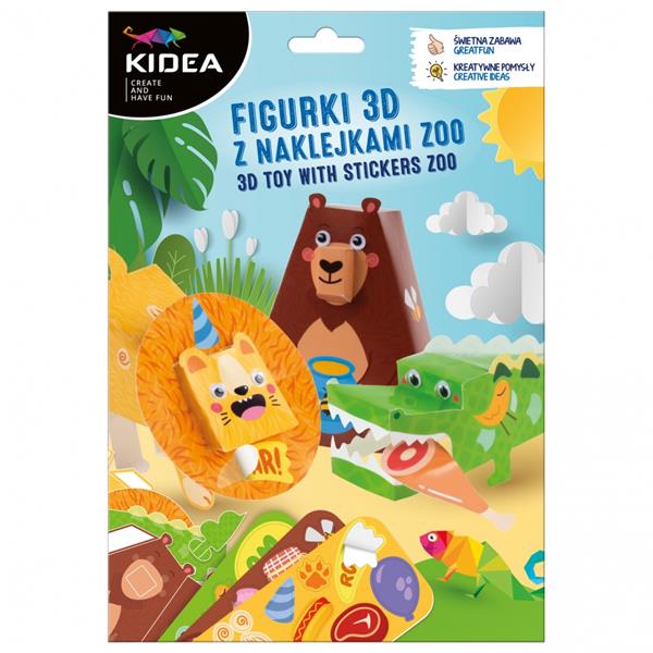 derform figurka 3d z naklejkami zoo     kidea /18/