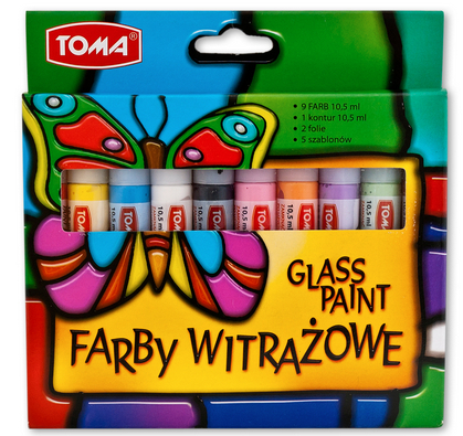 toma-farby witrażowe 10 kolorów to-750