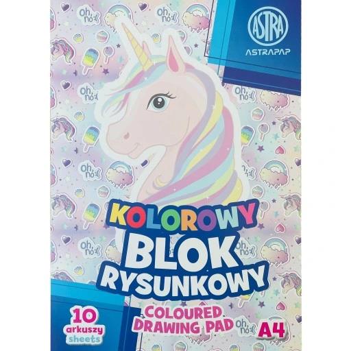 astra blok rysunkowy a4 10k 80g kolorowy