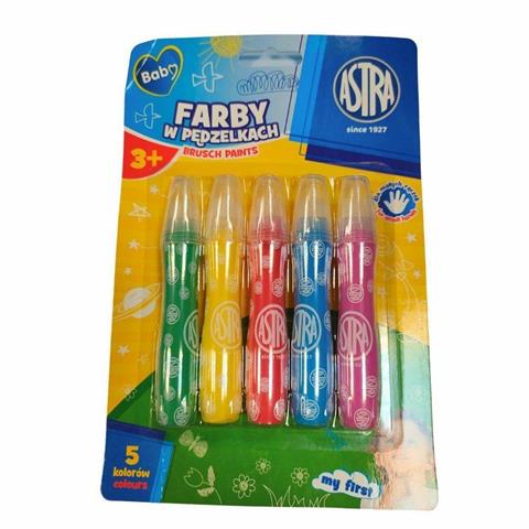ASTRA FARBY W PĘDZELKACH 5 KOL. BABY