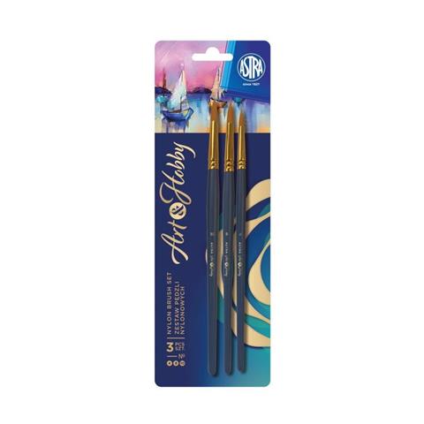 ASTRA PĘDZELKI NYLONOWE ART&HOBBY ZESTAW 3SZT BLISTER 315 024 010