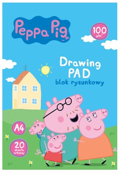 astra blok rysunkowy a4 100g 20ark peppa pig